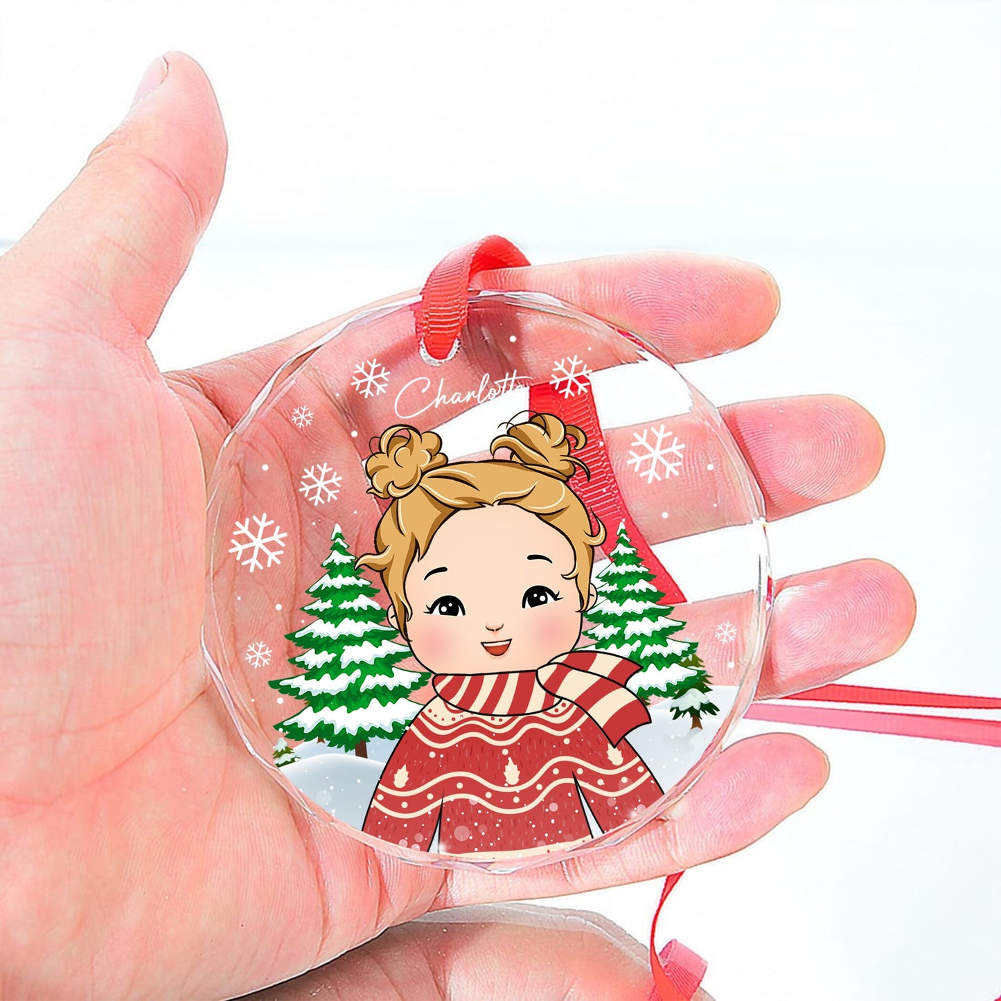 Personalized Baby Christmas Cute Christmas Gifts For Baby Glass Ornament