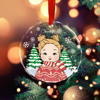 Personalized Baby Christmas Cute Christmas Gifts For Baby Glass Ornament