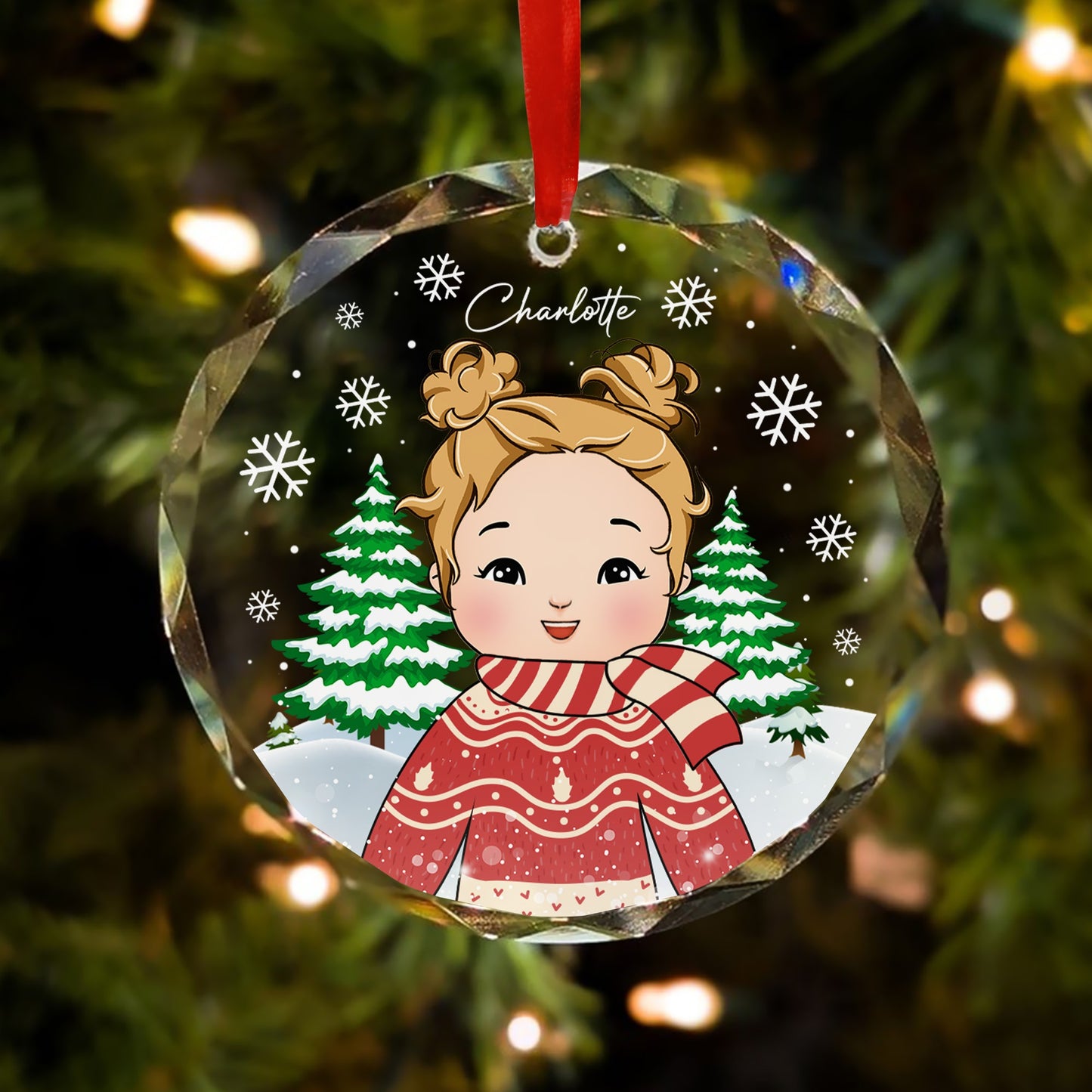 Personalized Baby Christmas Cute Christmas Gifts For Baby Glass Ornament