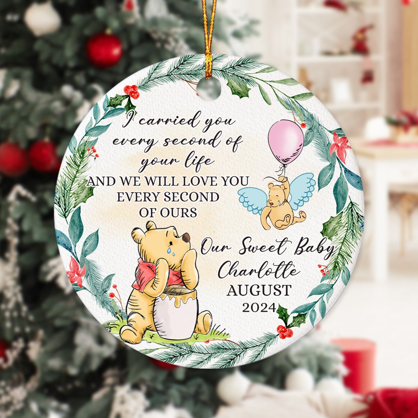 Personalized Baby Memorial I Carried You Every Second Of Your Life Ceramic Ornament