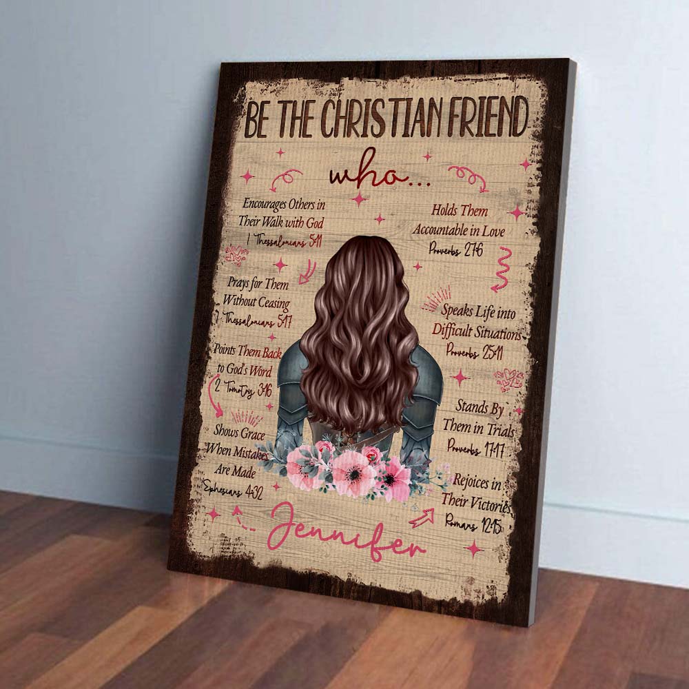 Personalized Beautiful Warrior Of God Be The Christian Friend Poster Canvas