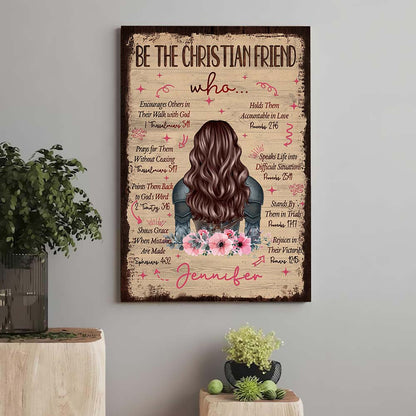 Personalized Beautiful Warrior Of God Be The Christian Friend Poster Canvas