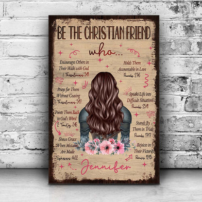 Personalized Beautiful Warrior Of God Be The Christian Friend Poster Canvas