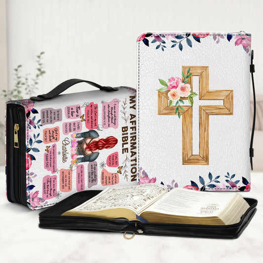 Personalized Beautiful Warrior Of God Christian Bible Verse Affirmations Leather Bible Cover