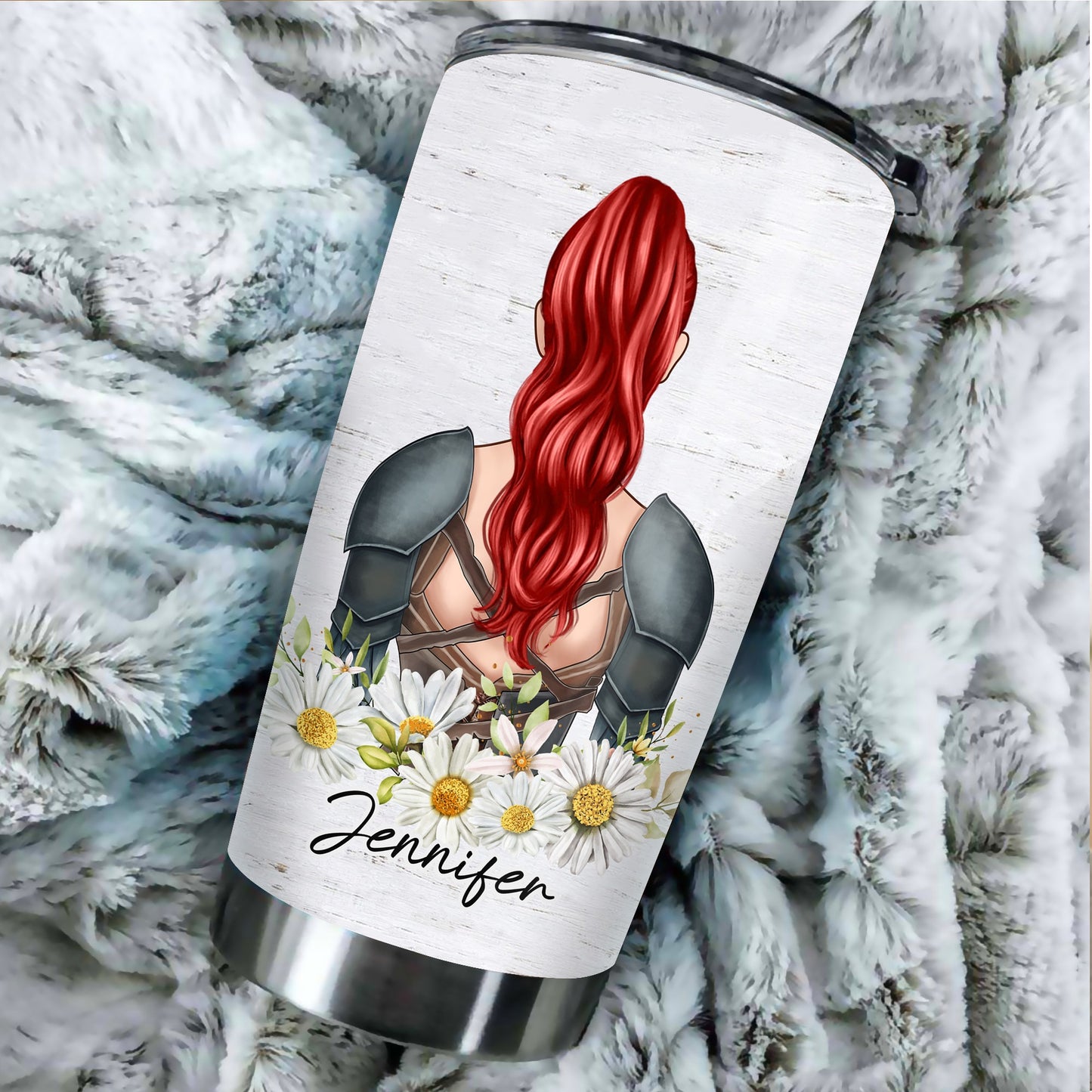 Personalized Beautiful Warrior Of God Flower Put On The Full Armor Of God Ephesians 6-10 Tumbler