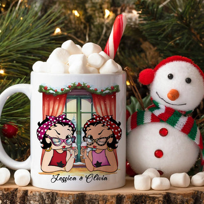 Personalized Bestie Merry Christmas To A Very Special Best Friend White Mug