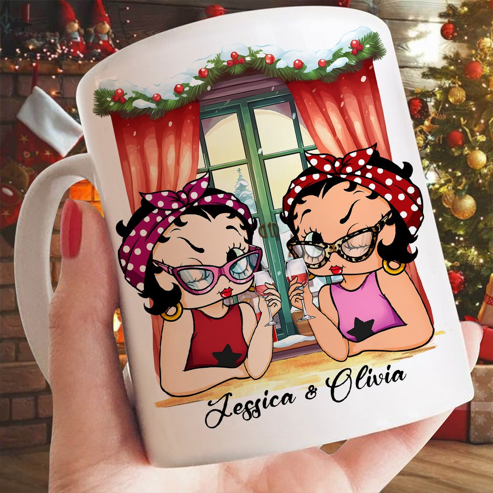 Personalized Bestie Merry Christmas To A Very Special Best Friend White Mug