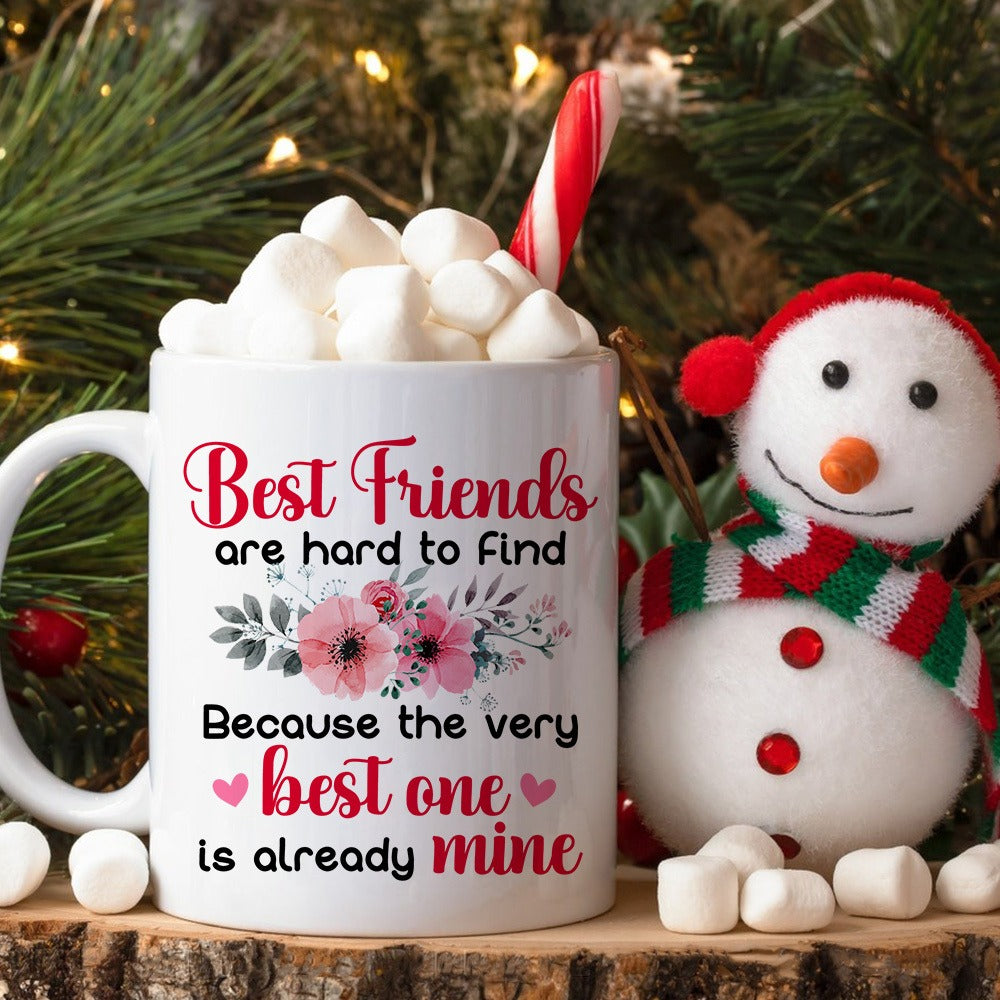 Personalized Besties I'll Be There For You Best Friends Are Hard To Find White Mug
