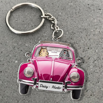 Personalized Car Off-Road And Dog Cat Acrylic Keychain