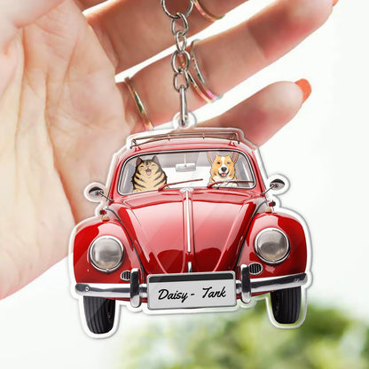 Personalized Car Off-Road And Dog Cat Acrylic Keychain