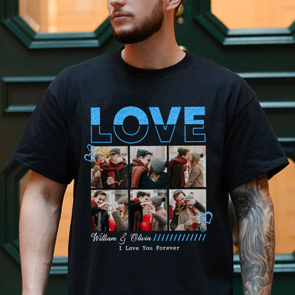 Personalized Couple Photo Love Be My Valentine T-Shirt