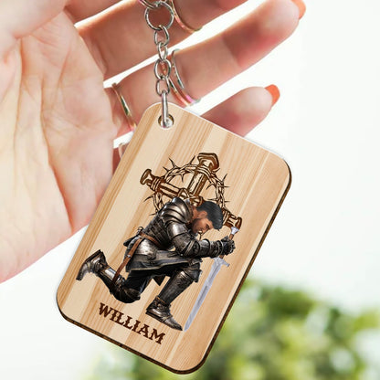 Personalized Dad Warrior Of God Yes I Am A Spoiled Daughter But Not Yours I Am The Property Of A Freaking Wooden Keychain