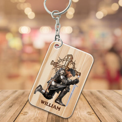 Personalized Dad Warrior Of God Yes I Am A Spoiled Daughter But Not Yours I Am The Property Of A Freaking Acrylic Keychain