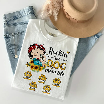 Personalized Dog Mom, Rockin The Dog Mom Life T-Shirt