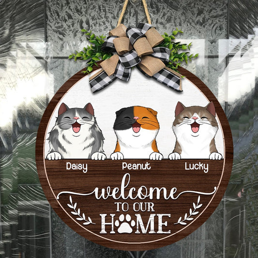 Personalized Funny Pet Welcome to Our Home Wood Sign