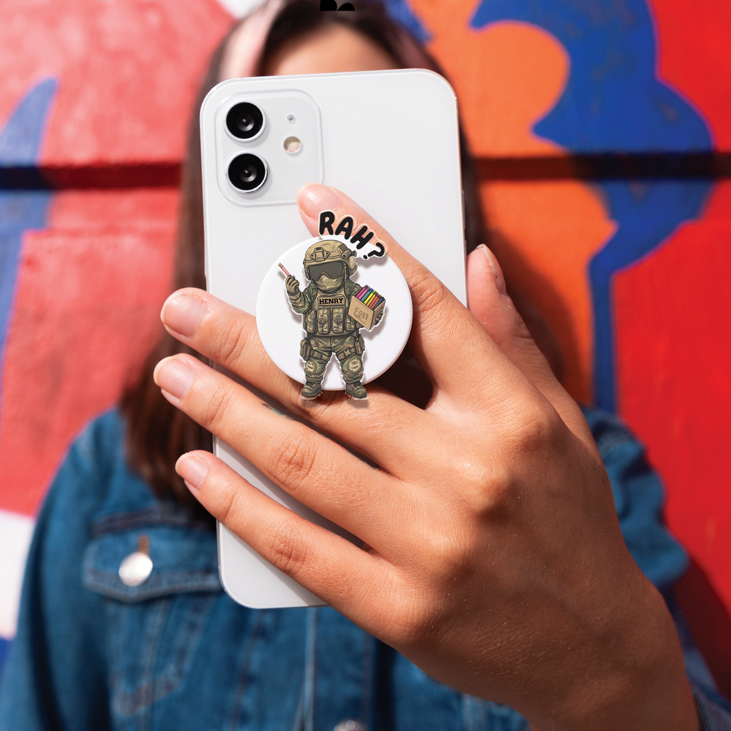 Personalized Funny Veterans For Military Patriotic Gift For Marines Acrylic Magnetic Phone Grip