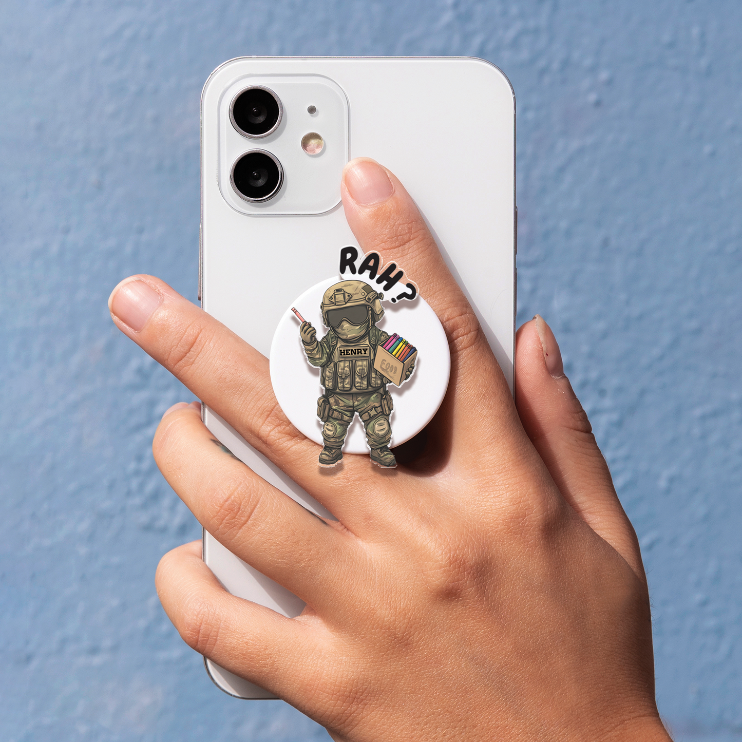 Personalized Funny Veterans For Military Patriotic Gift For Marines Acrylic Magnetic Phone Grip