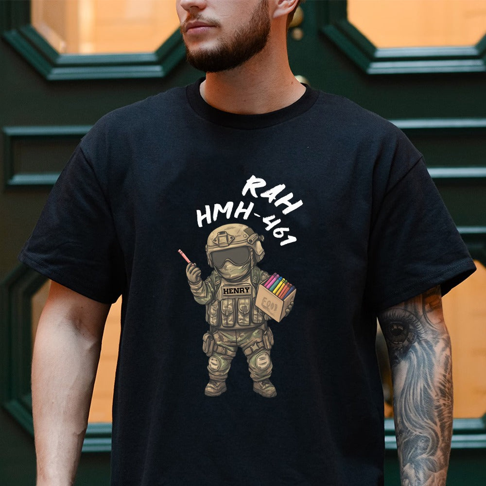 Personalized Funny Veterans Military Patriotic Gift for Marines, Retirement Appreciation T-Shirt