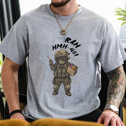 Personalized Funny Veterans Military Patriotic Gift for Marines, Retirement Appreciation T-Shirt