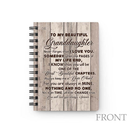 Personalized Grandaughter Warrior, To My Granddaughter Never Forget That I Love You Spiral Journal