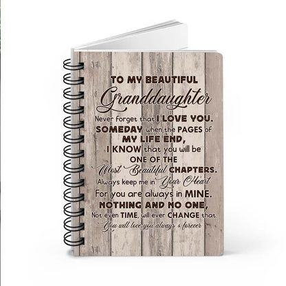 Personalized Grandaughter Warrior, To My Granddaughter Never Forget That I Love You Spiral Journal