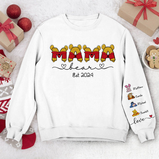 Personalized Mama Bear Winnie The Pooh And Friends Sweatshirt