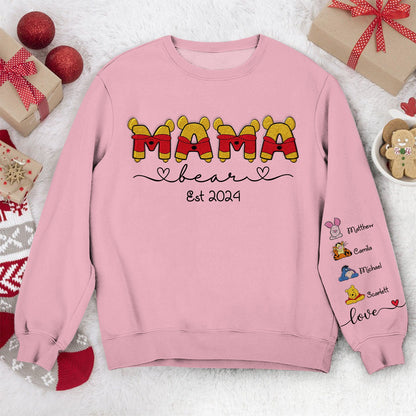 Personalized Mama Bear Winnie The Pooh And Friends Sweatshirt