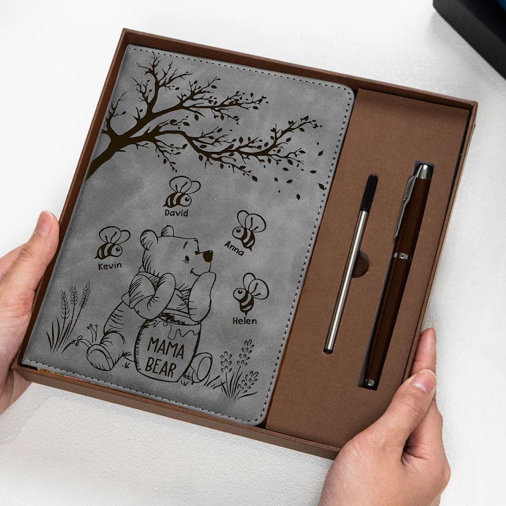 Personalized Mama Honey Bear Winnie The Pooh Notebook Set