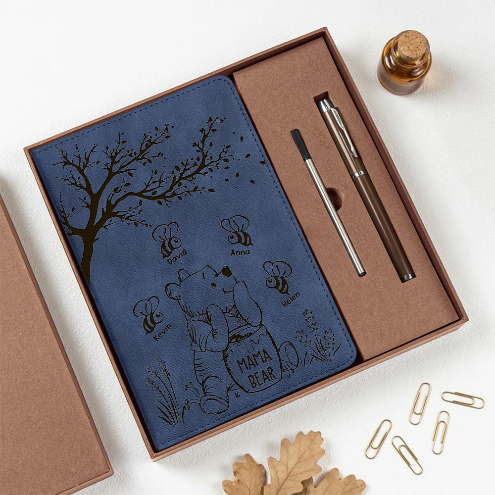 Personalized Mama Honey Bear Winnie The Pooh Notebook Set
