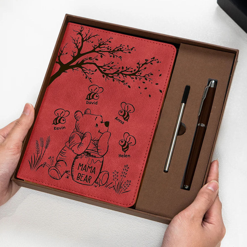 Personalized Mama Honey Bear Winnie The Pooh Notebook Set