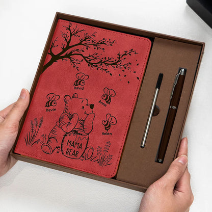 Personalized Mama Honey Bear Winnie The Pooh Notebook Set