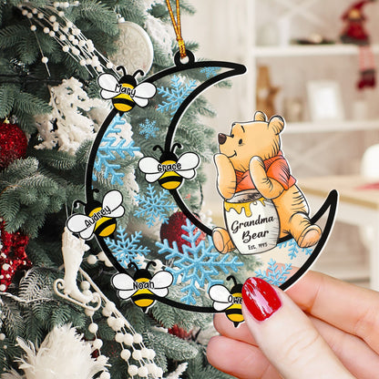 Personalized Mama Honey Bear, Winnie The Pooh Christmas Acrylic Ornament