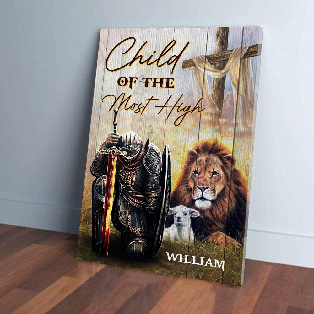 Personalized Man Warrior Children of the Most High God-Galatians 3:26-29 Canvas Prints