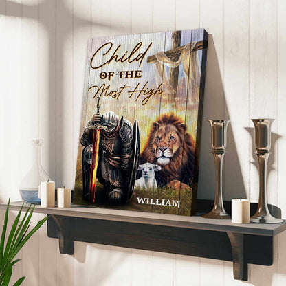 Personalized Man Warrior Children of the Most High God-Galatians 3:26-29 Canvas Prints