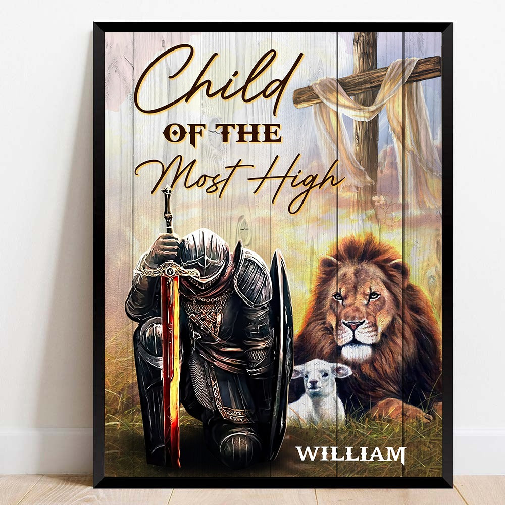 Personalized Man Warrior Children of the Most High God-Galatians 3:26-29 Canvas Prints