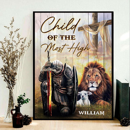 Personalized Man Warrior Children of the Most High God-Galatians 3:26-29 Canvas Prints