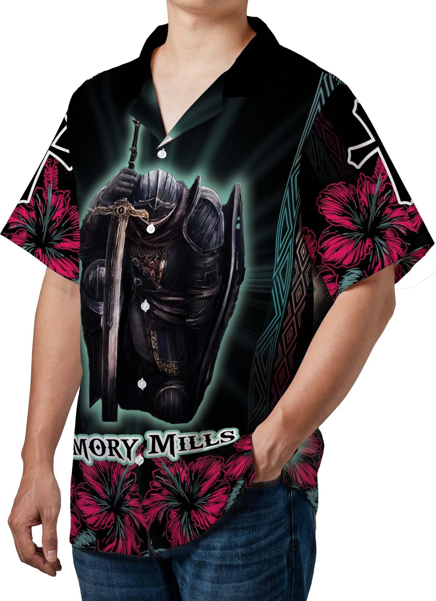Personalized Man Warrior Of God Put On The Full Armor Of God Ephesians 6:10 Hawaiian Shirt