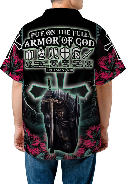 Personalized Man Warrior Of God Put On The Full Armor Of God Ephesians 6:10 Hawaiian Shirt