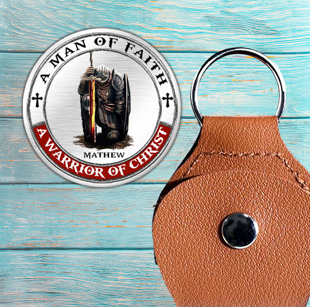 Personalized Man Warrior of God A Man of Faith A Warrior of Christ Pocket Hug