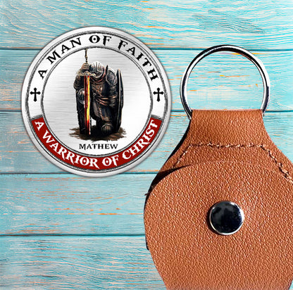 Personalized Man Warrior of God A Man of Faith A Warrior of Christ Pocket Hug