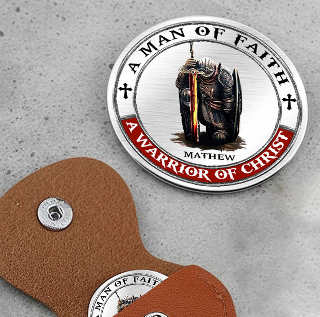 Personalized Man Warrior of God A Man of Faith A Warrior of Christ Pocket Hug