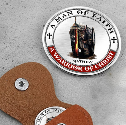 Personalized Man Warrior of God A Man of Faith A Warrior of Christ Pocket Hug