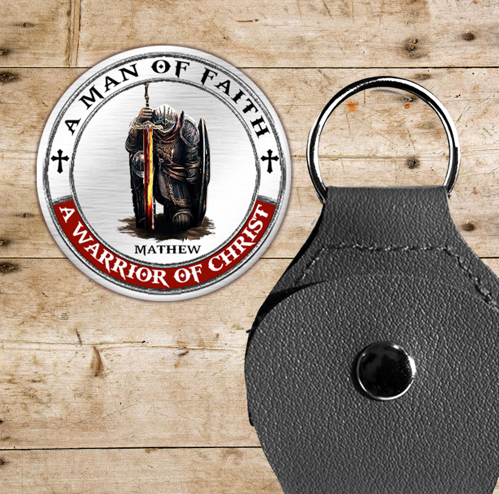 Personalized Man Warrior of God A Man of Faith A Warrior of Christ Pocket Hug