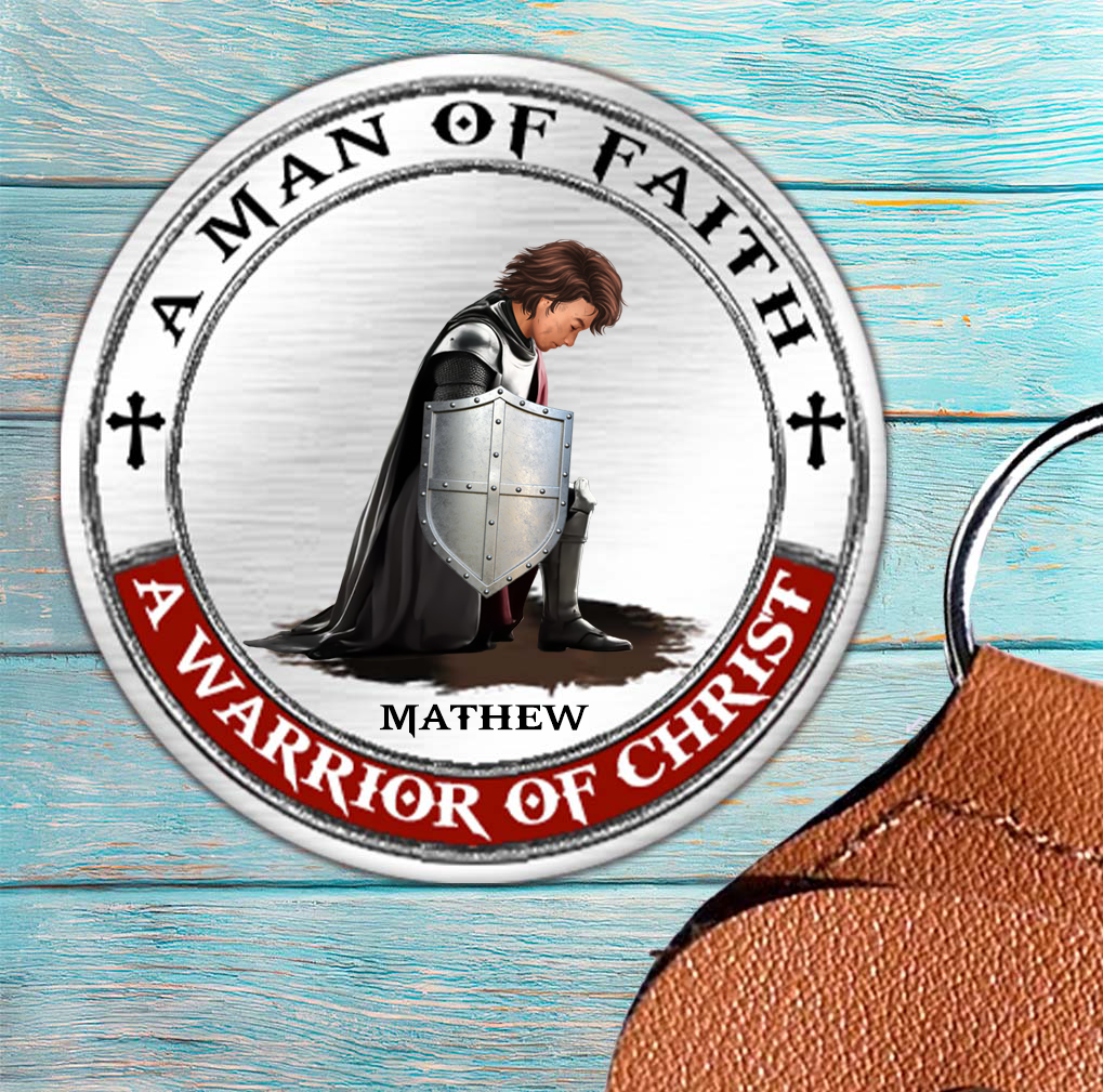 Personalized Man Warrior of God Man of Faith Warrior of Christ Pocket Hug