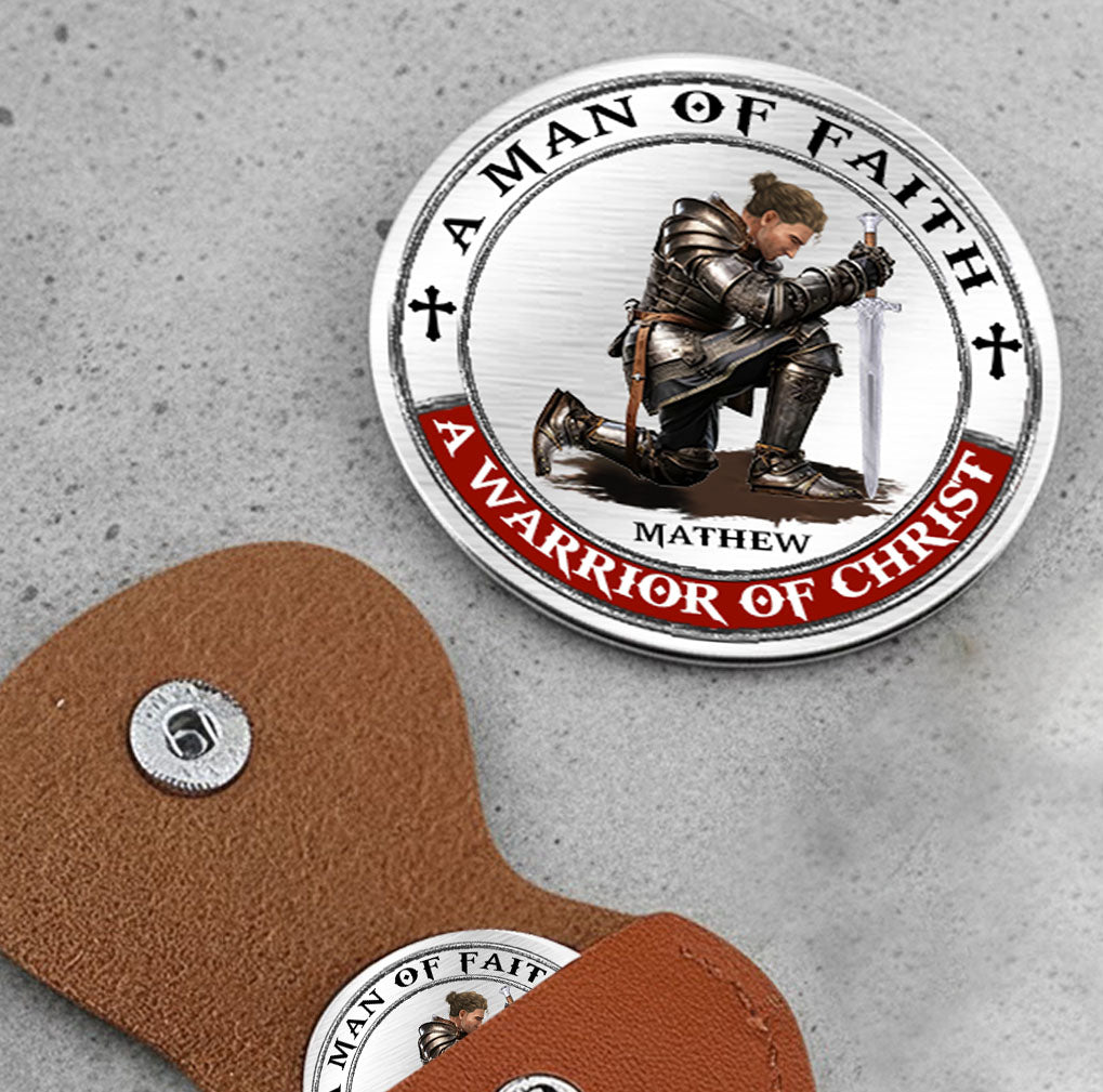 Personalized Man Warrior of God Man of Faith Warrior of Christ Pocket Hug