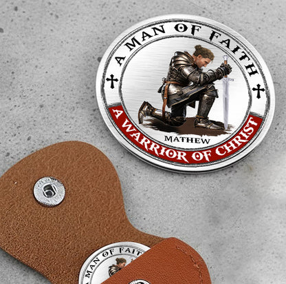 Personalized Man Warrior of God Man of Faith Warrior of Christ Pocket Hug