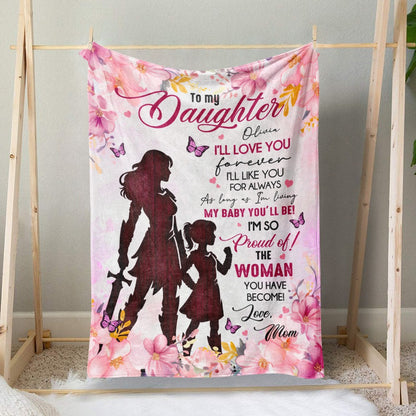 Personalized Mom-Daughter Warrior, To My Daughter The Woman You Have Become Blanket