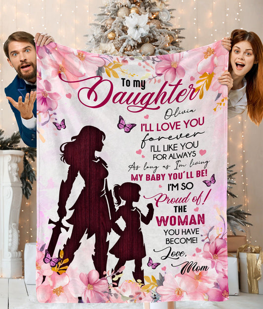 Personalized Mom-Daughter Warrior, To My Daughter The Woman You Have Become Blanket