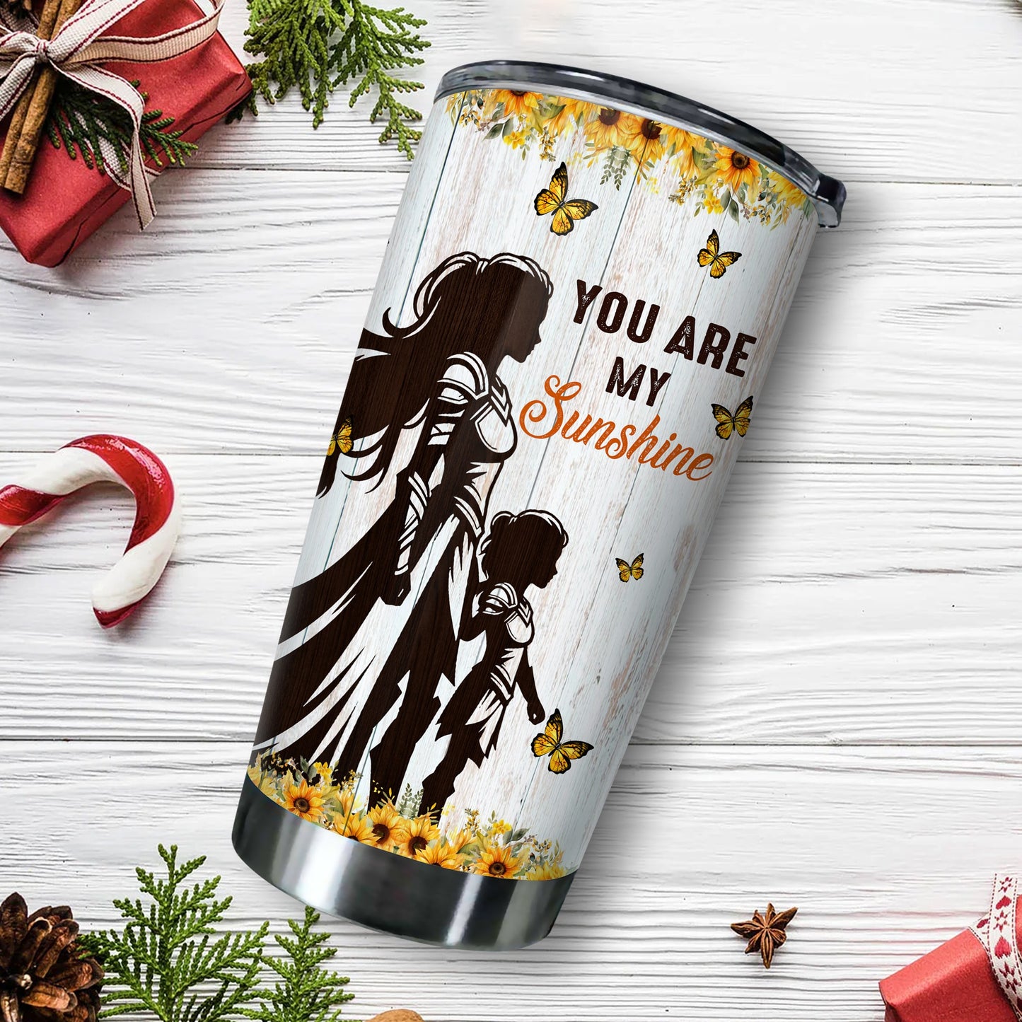 Personalized Mom-Daughter Warrior, Tree Mom And Daughter To My Daughter You Are My Sunshine Tumbler