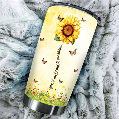 Personalized Mom-Daughter Warrior, You Are My Sunshine My Dear Daughter Whenever You Feel Overwhelmed Tumbler